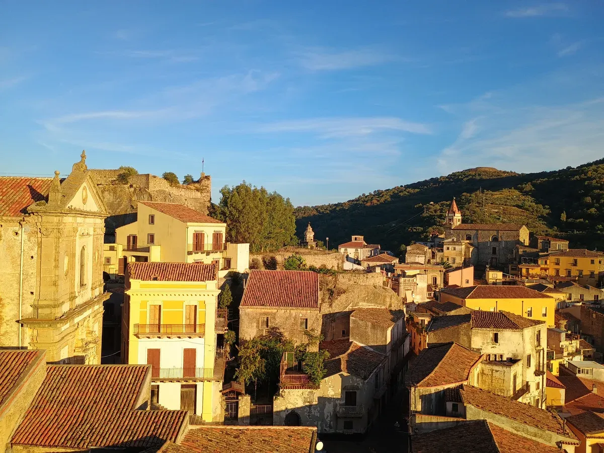 Rooftops of Castiglione di Sicilia, a wine village on Mount Etna tours from Taormina, Sicily